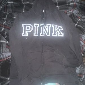 Black PINK Victoria secret zip up jacket. Used size medium